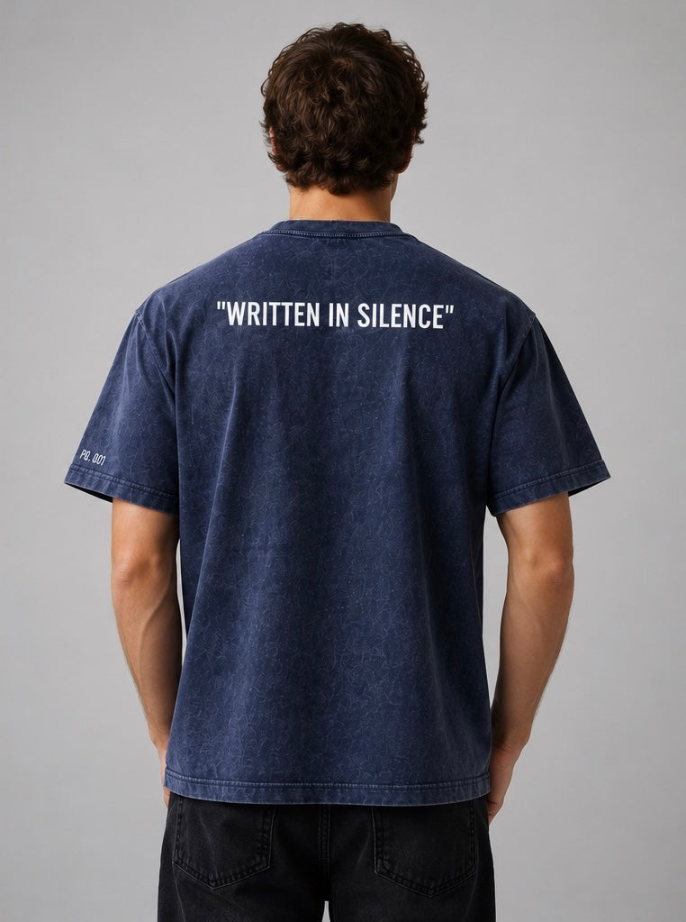 Lost Chapter Snow Washed Oversized Cotton T-Shirt
