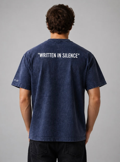 Lost Chapter Snow Washed Oversized Cotton T-Shirt